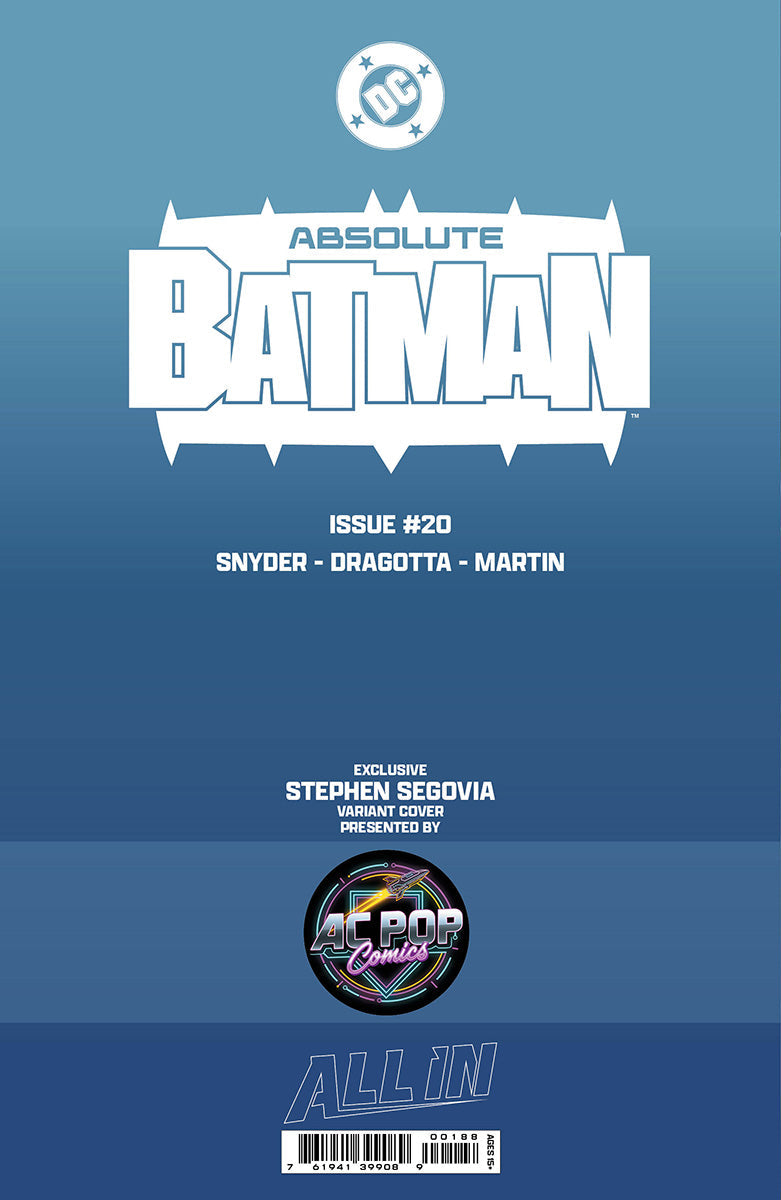 ABSOLUTE BATMAN #20 STEPHEN SEGOVIA EXCLUSIVE VAR
