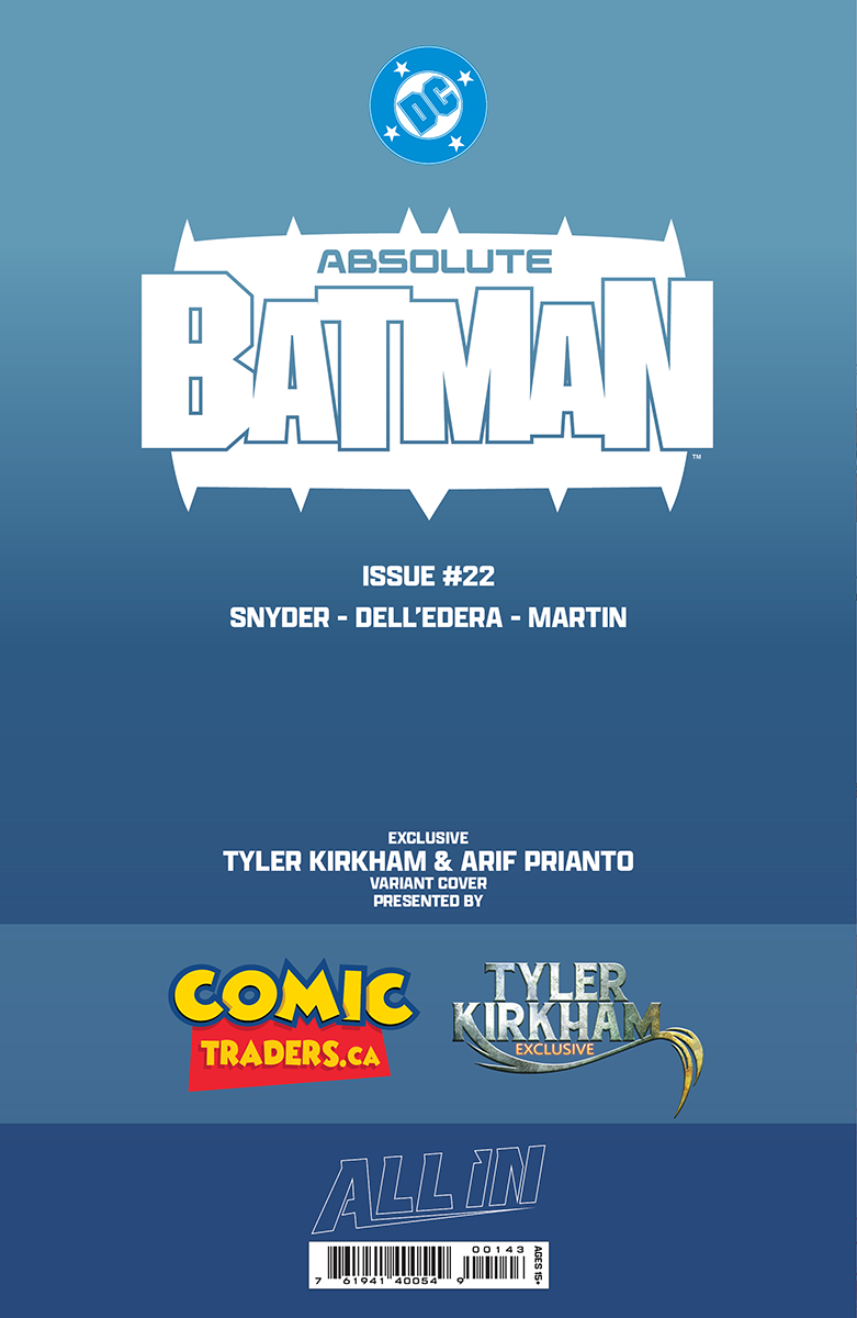 ABSOLUTE BATMAN #22 TYLER KIRKHAM EXCLUSIVE JOKER BATTLE DAMAGED VIRGIN VAR