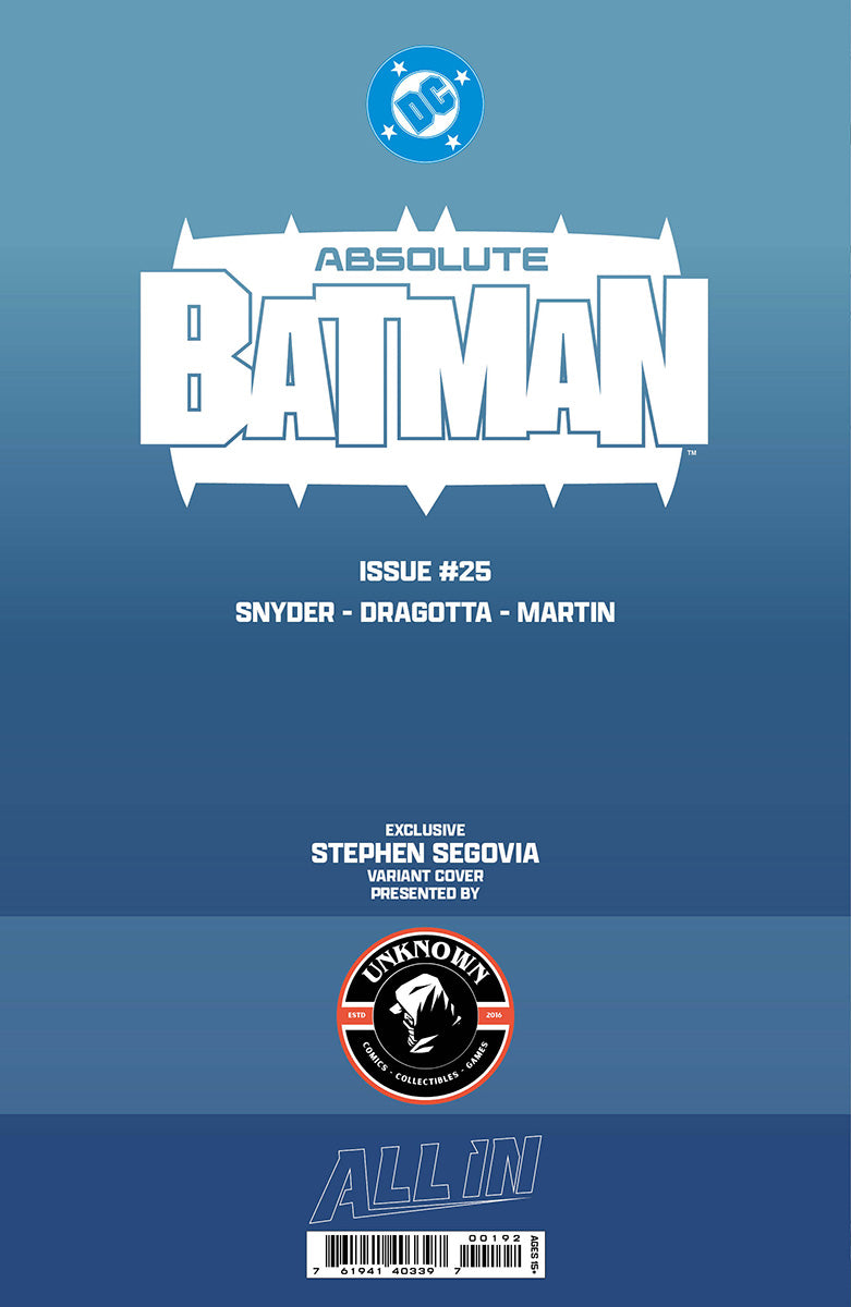 ABSOLUTE BATMAN #25 CONNECTING CVR B STEPHEN SEGOVIA EXCLUSIVE PRESALE 10/28/26