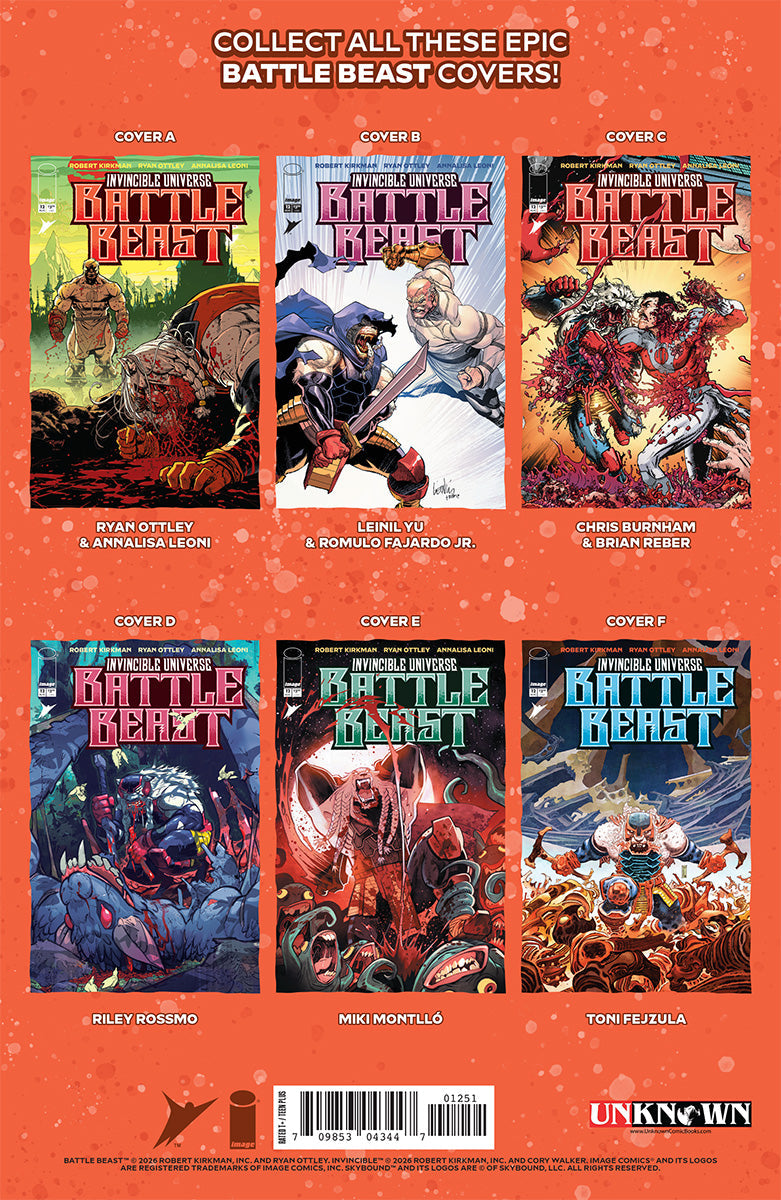INVINCIBLE UNIVERSE BATTLE BEAST #12 SEAN CARLSON EXCLUSIVE VIRGIN PRESALE 8/19/2026