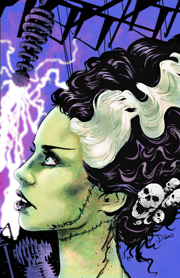 ART OF GREG LAND FRANKENSTEIN AND BRIDE EMBOSSED FOIL NYCC EXCLUSIVE SET LTD 200