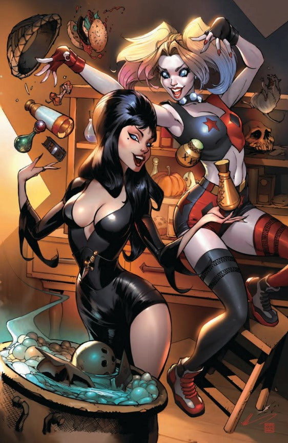 HARLEY QUINN X ELVIRA #1 ALE GARZA - Virgin NYCC Exclusive - LTD 1000