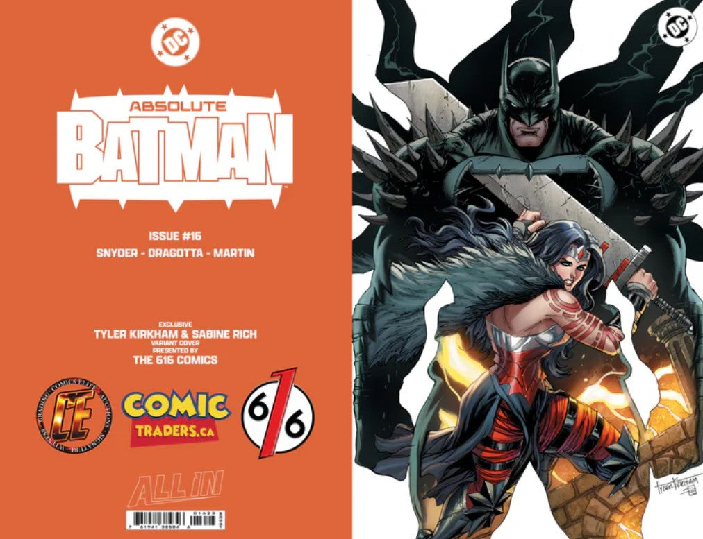 🦇 ABSOLUTE BATMAN #16 TYLER KIRKHAM 🌟FOIL🌟 VIRGIN VARIANT C LTD 1000