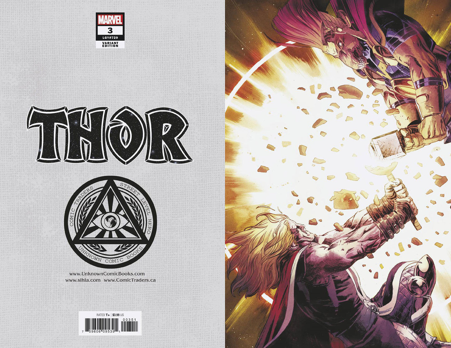 THOR #3 UNKNOWN COMICS EXCLUSIVE 4TH PTG KLEIN VIRGIN VAR (09/09/2020)