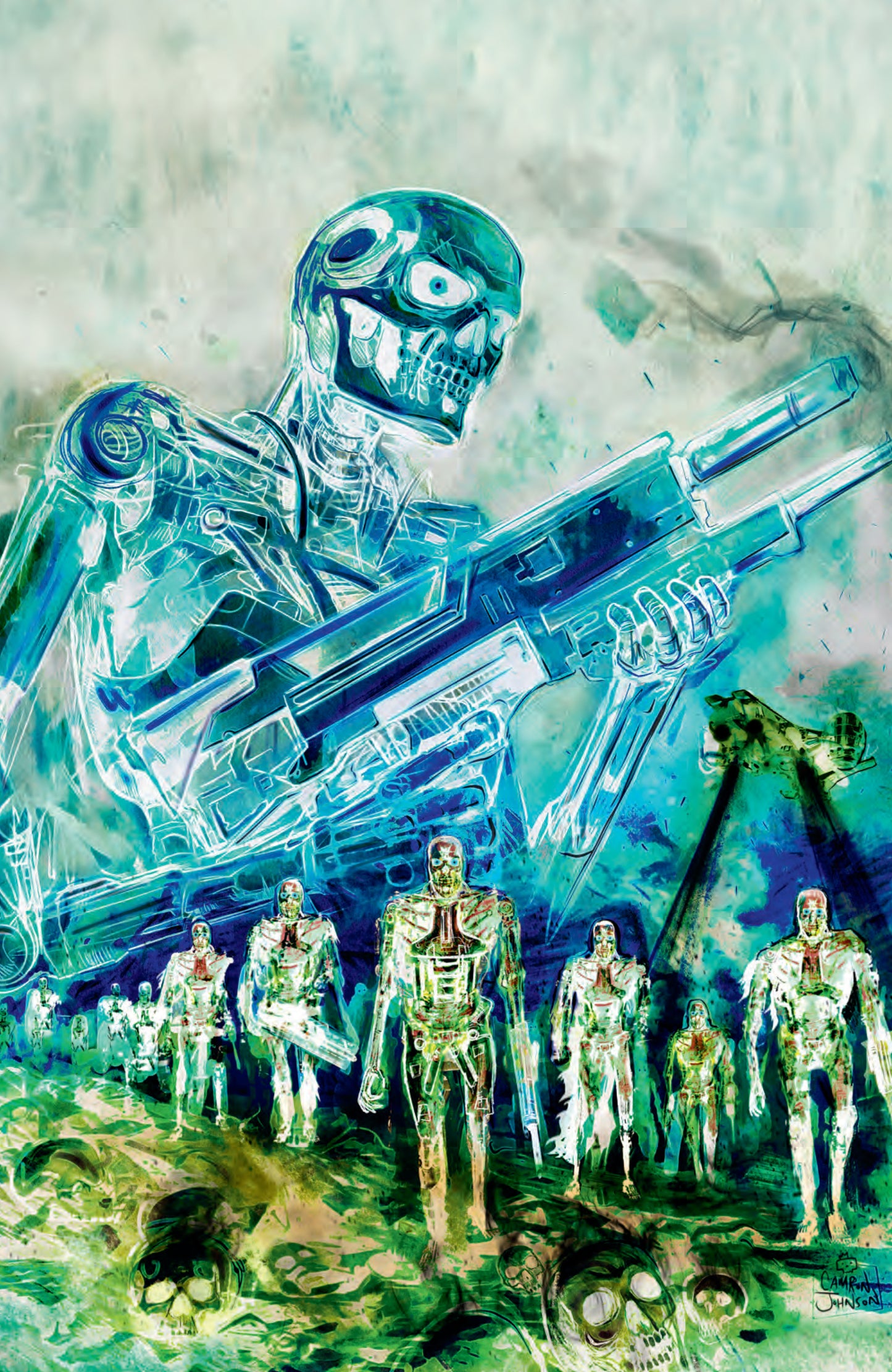 TERMINATOR #1 (Camron T Johnson) NYCC Negative Virgin Foil Exclusive LMTD to 214 W COA