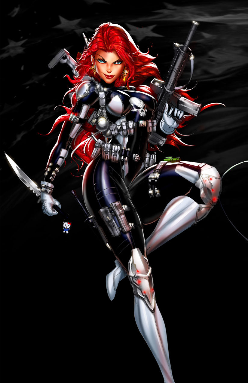 WHITE WIDOW #8 PUNISHER COSPLAY C2E2 CONNECTING VIRGIN EXCLUSIVE LTD TO 100