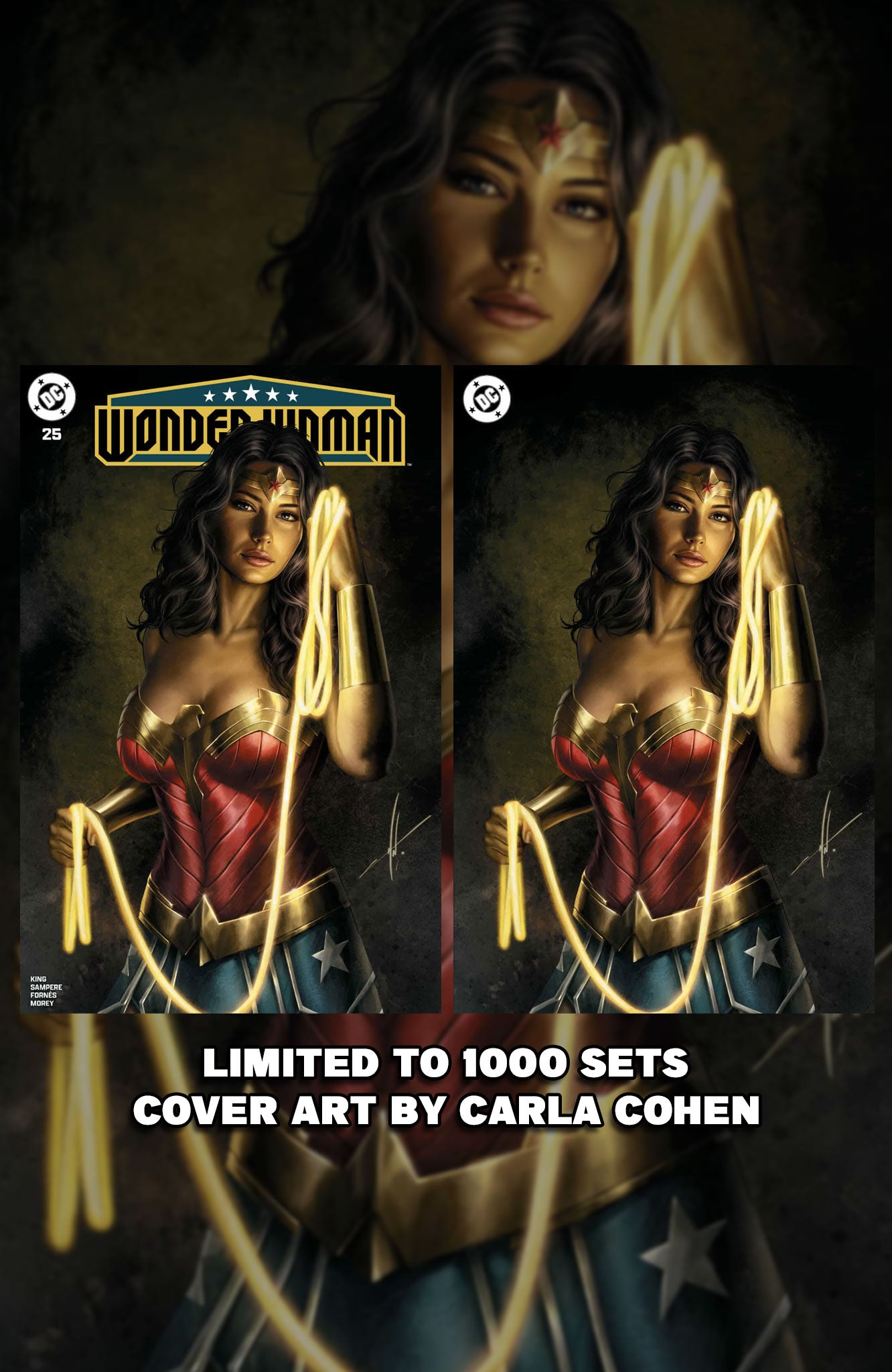 WONDER WOMAN #25 CARLA COHEN TRADE AND VIRGIN EXCLUSIVE SET LTD 1000 - PREORDER 10/01/25