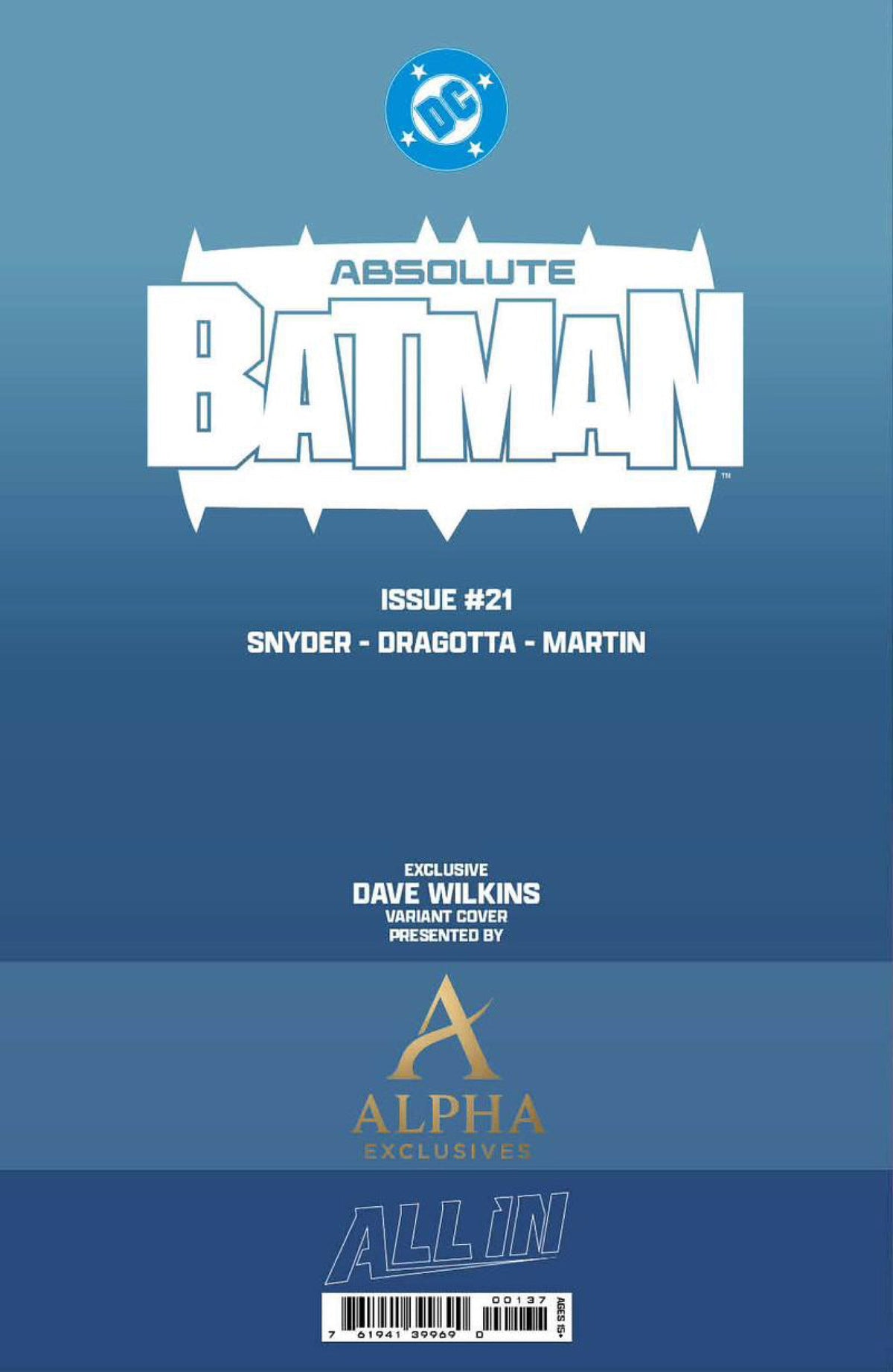 ABSOLUTE BATMAN #21 DAVE WILKINS TRADE EXCLUSIVE VAR