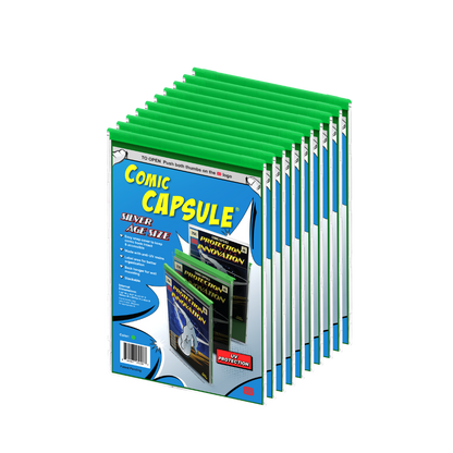 Green SILVER Age Size ComicCapsule