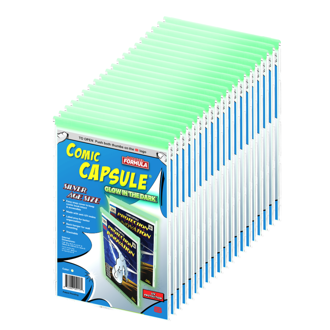 Glow in the Dark SILVER Age Size ComicCapsule