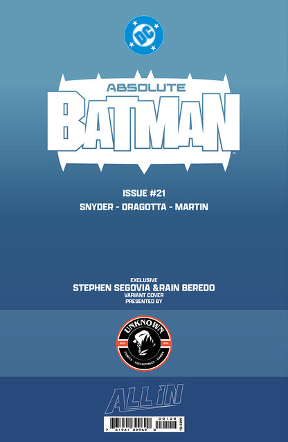 ABSOLUTE BATMAN #21 STEPHEN SEGOVIA EXCLUSIVE VIRGIN VAR