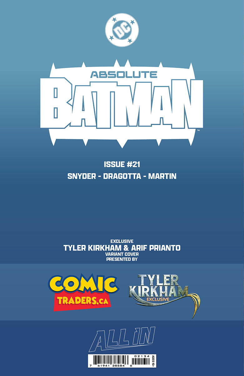 ABSOLUTE BATMAN #21 TYLER KIRKHAM EXCLUSIVE BATTLE DAMAGED DEATHSTROKE VAR