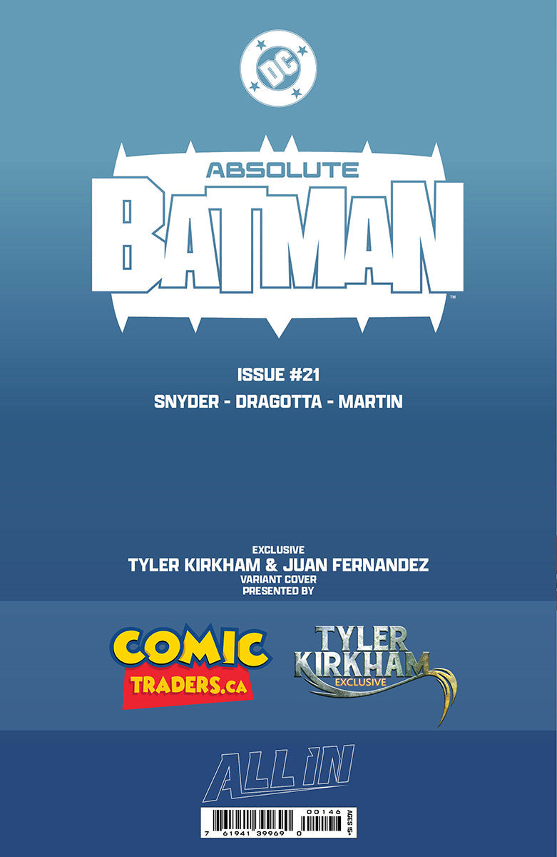 ABSOLUTE BATMAN #21 TYLER KIRKHAM EXCLUSIVE BATTLE DAMAGED TWO-FACE VIRGIN VAR