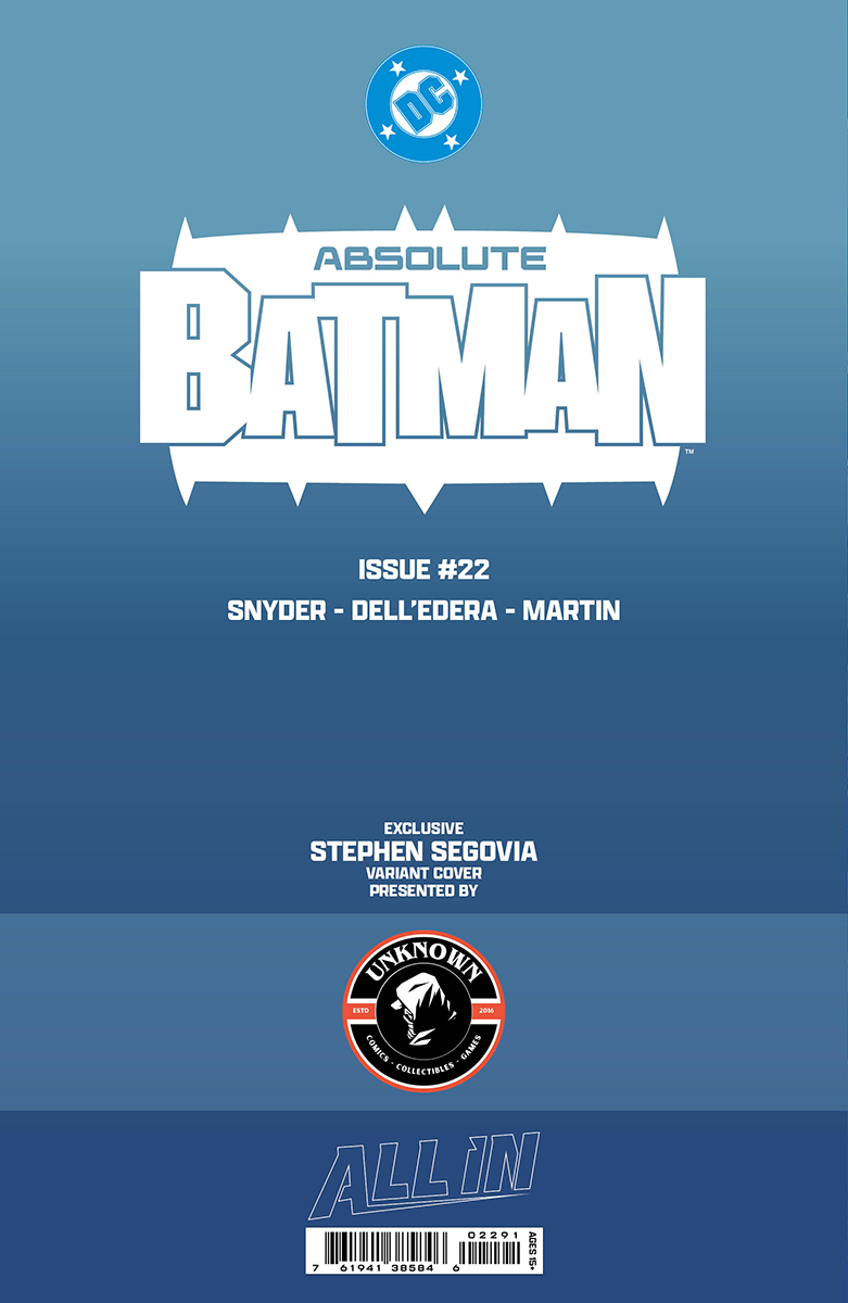 [FOIL] ABSOLUTE BATMAN #22 STEPHEN SEGOVIA EXCLUSIVE VIRGIN VAR
