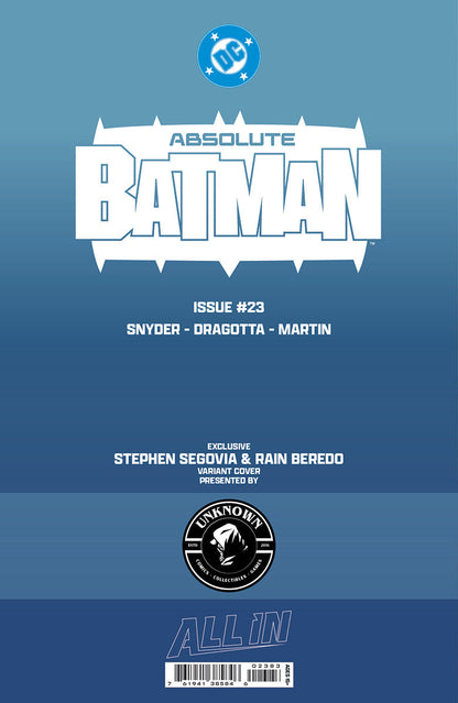 ABSOLUTE BATMAN #23 STEPHEN SEGOVIA EXCLUSIVE VIRGIN VAR