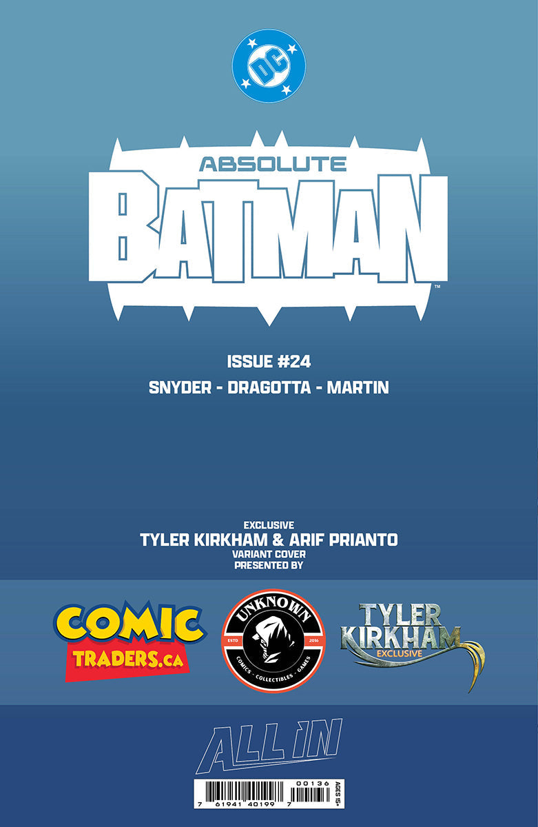 ABSOLUTE BATMAN #24 TYLER KIRKHAM BATTLE DAMAGED PENGUIN EXCLUSIVE PRESALE 9/23/26