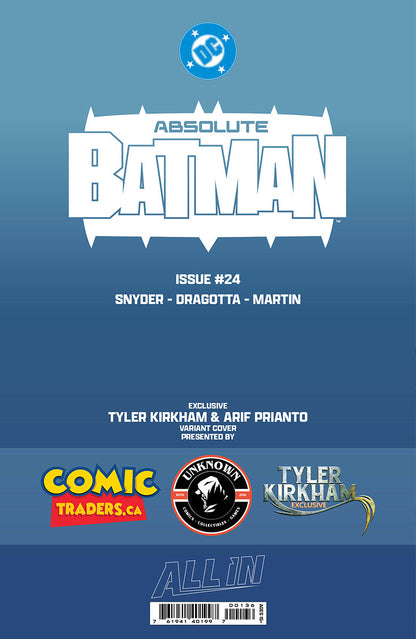 ABSOLUTE BATMAN #24 TYLER KIRKHAM BATTLE DAMAGED PENGUIN EXCLUSIVE VIRGIN PRESALE 9/23/26