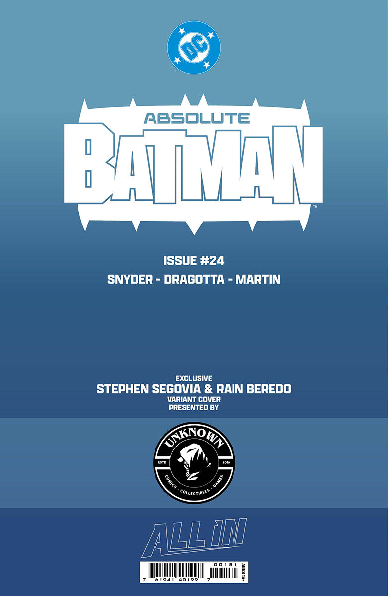 [FOIL] ABSOLUTE BATMAN #24 STEPHEN SEGOVIA EXCLUSIVE VIRGIN PRESALE 9/23/26