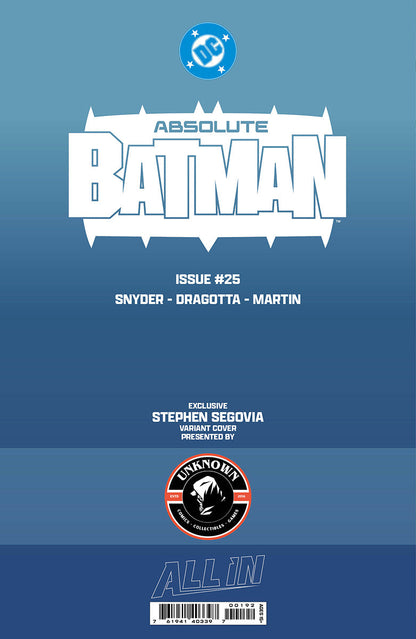 ABSOLUTE BATMAN #25 CONNECTING CVR A STEPHEN SEGOVIA EXCLUSIVE VIRGIN PRESALE 10/28/26