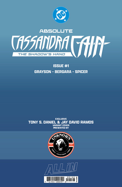 ABSOLUTE CASSANDRA CAIN THE SHADOW'S HAND #1 DANIEL EXCLUSIVE VIRGIN PRESALE 9/23/26