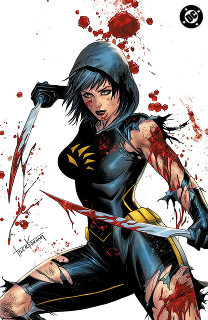 ABSOLUTE CASSANDRA CAIN THE SHADOW'S HAND #1 (ONE SHOT) TYLER KIRKHAM BATTLE DAMAGED EXCLUSIVE VIRGIN PRESALE 9/23/26