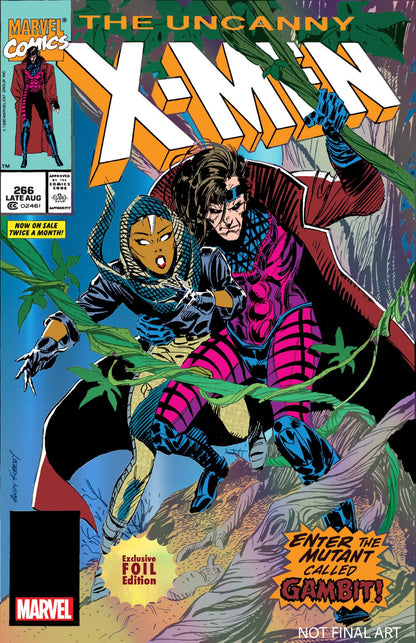 [Double Signed by Alison Sealy-Smith | Aj LoCasio] [Foil] Uncanny X-Men #266 Unknown Comics Exclusive Facsimile Edition Var [IN STOCK]