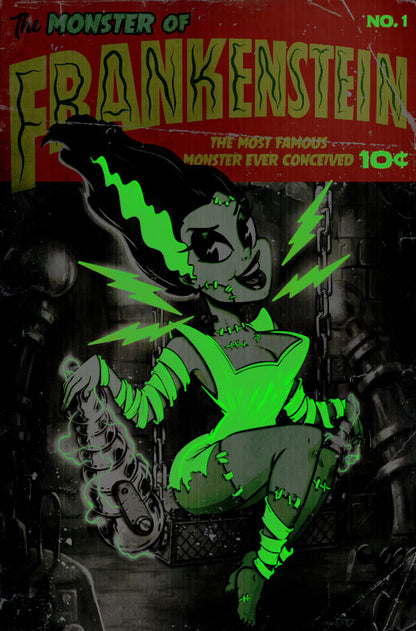 FRANKENSTEIN #1 1945 Edition NYCC Trade Exclusive Glow in the Dark Metal LMTD to 25