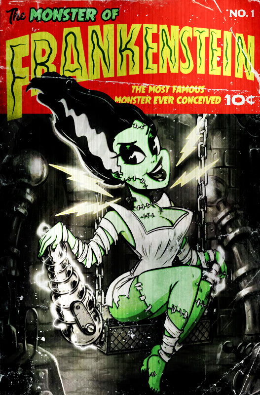 FRANKENSTEIN #1 1945 Edition NYCC Trade Exclusive Glow in the Dark Metal LMTD to 25