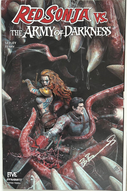 ✏️ RED SONJA VS AOD #5 CVR A SIGNED BJORN BARENDS FAN EXPO NEW ORLEANS COA