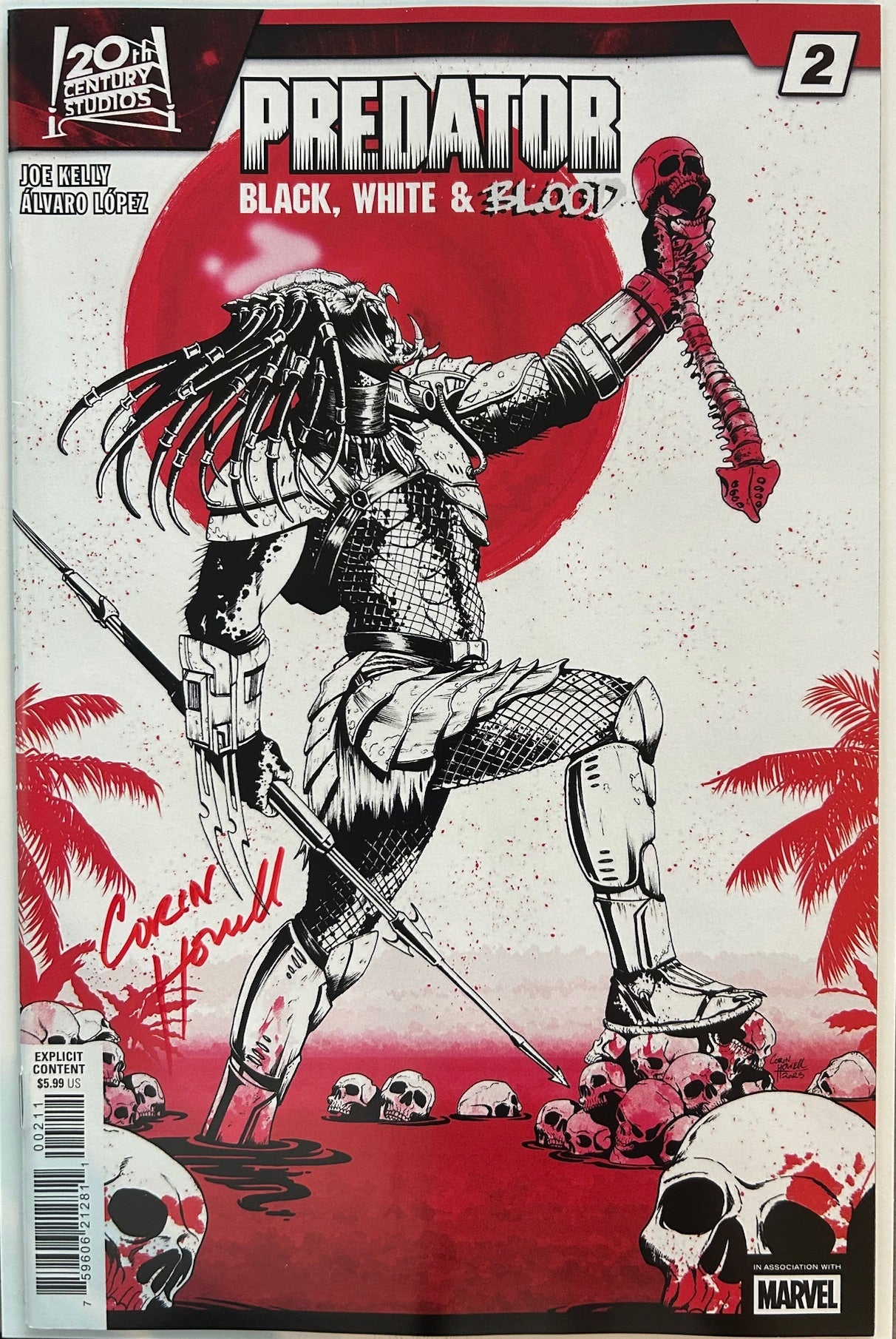 ✏️ Predator: Black, White & Blood #2 SIGNED CORIN HOWELL FAN EXPO NEW ORLEANS COA