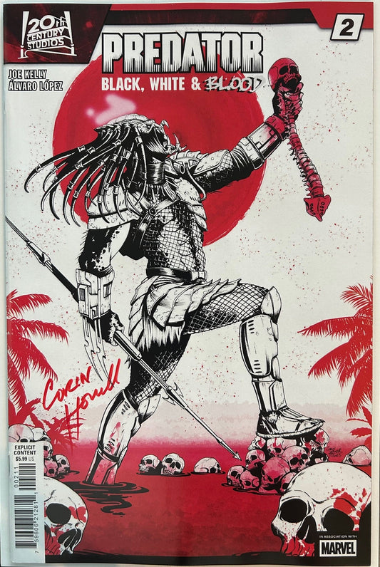 ✏️ Predator: Black, White & Blood #2 SIGNED CORIN HOWELL FAN EXPO NEW ORLEANS COA