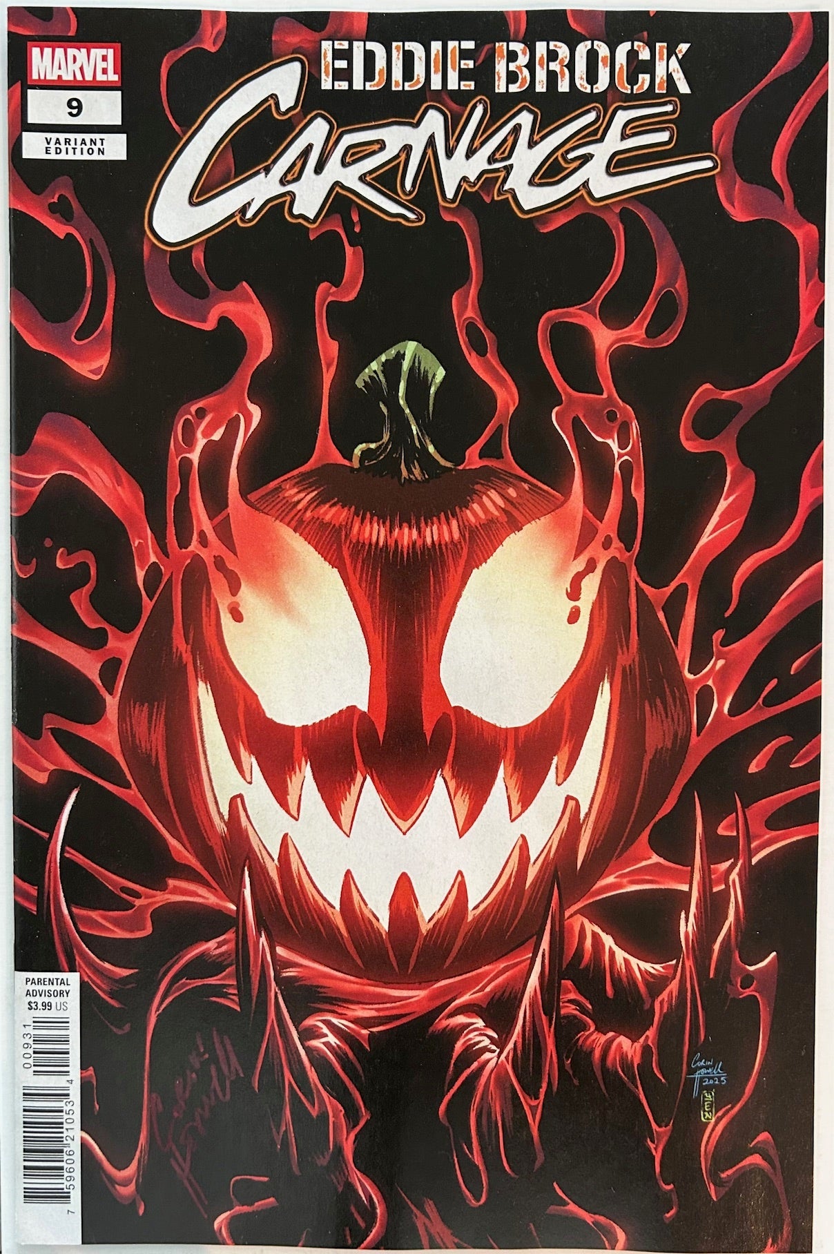 ✏️ EDDIE BROCK: CARNAGE #9 SIGNED CORIN HOWELL FAN EXPO NEW ORLEANS COA