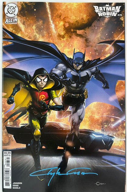 ✏️ BATMAN AND ROBIN #26 CVR C SIGNED CLAYTON CRAIN FAN EXPO NEW ORLEANS COA