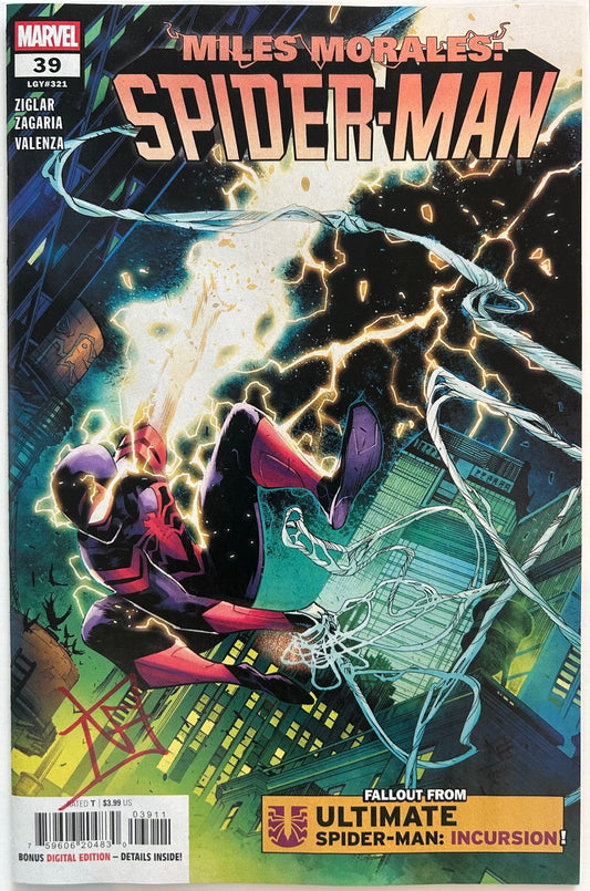 ✏️ MILES MORALES: SPIDER-MAN #39 SIGNED FREDERICO VICENTINI FAN EXPO NEW ORLEANS COA