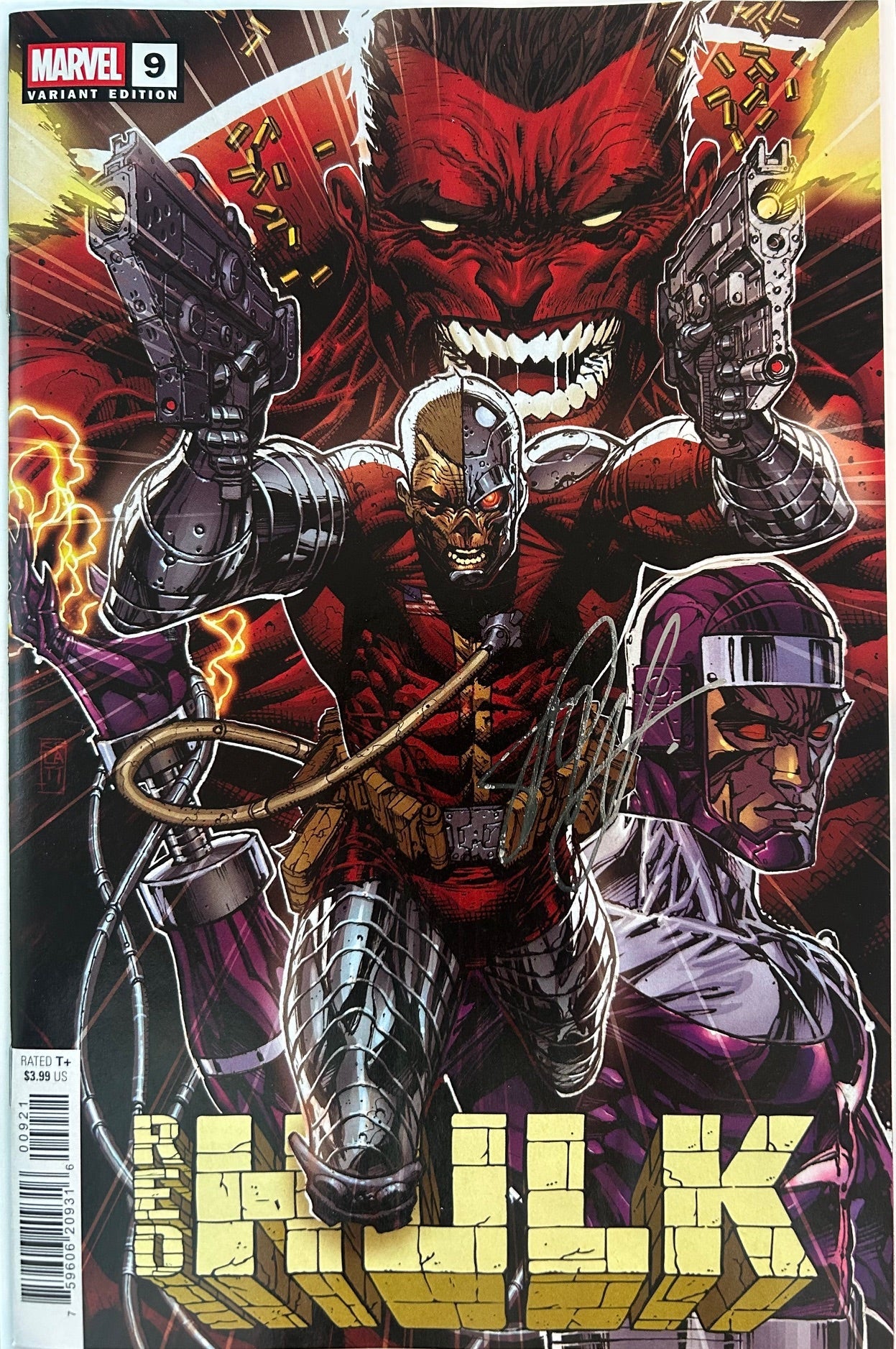 ✏️ RED HULK #9 SIGNED STEPHEN PLATT FAN EXPO NEW ORLEANS COA