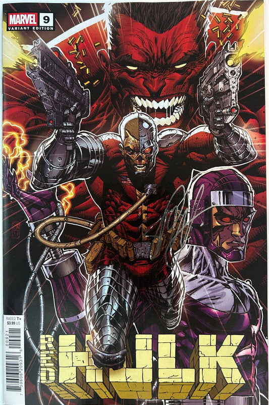 ✏️ RED HULK #9 SIGNED STEPHEN PLATT FAN EXPO NEW ORLEANS COA