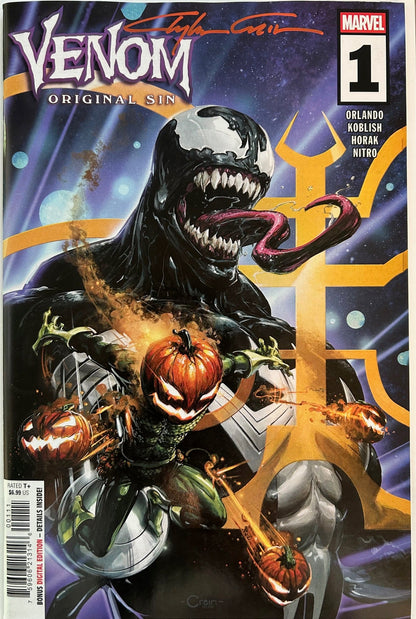 ✏️ VENOM: ORIGINAL SIN #1 SIGNED CLAYTON CRAIN FAN EXPO NEW ORLEANS COA