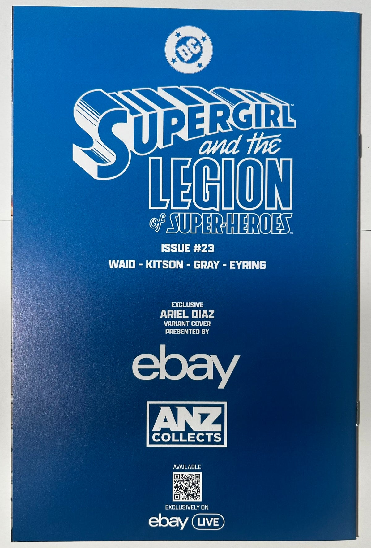 SUPERGIRL AND THE LEGION OF SUPER HEROES #23 EBAY SDCC ARIEL DIAZ VIRGIN EXCLUSIVE