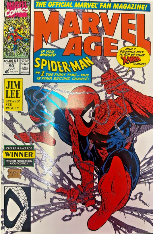 🕷 MARVEL AGE #90 MCFARLANE MEXICAN FOIL DALLAS FAN EXPO EXCLUSIVE LTD 1000