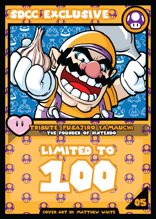 TRIBUTE: FUSAJIRO YAMAUCHI EMBOSSED SPOT FOIL LMTD TO 100 W TRADING CARD COA CVR G SDCC EXCLUSIVE