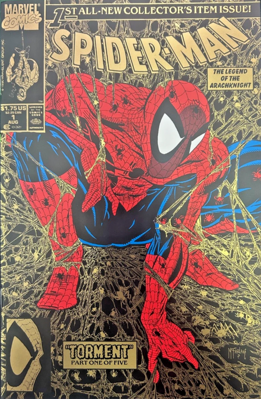 🕷 SPIDER-MAN #1 MCFARLANE MEXICAN GOLD SPOT FOIL - LTD 1000 HEROSCON EXCLUSIVE