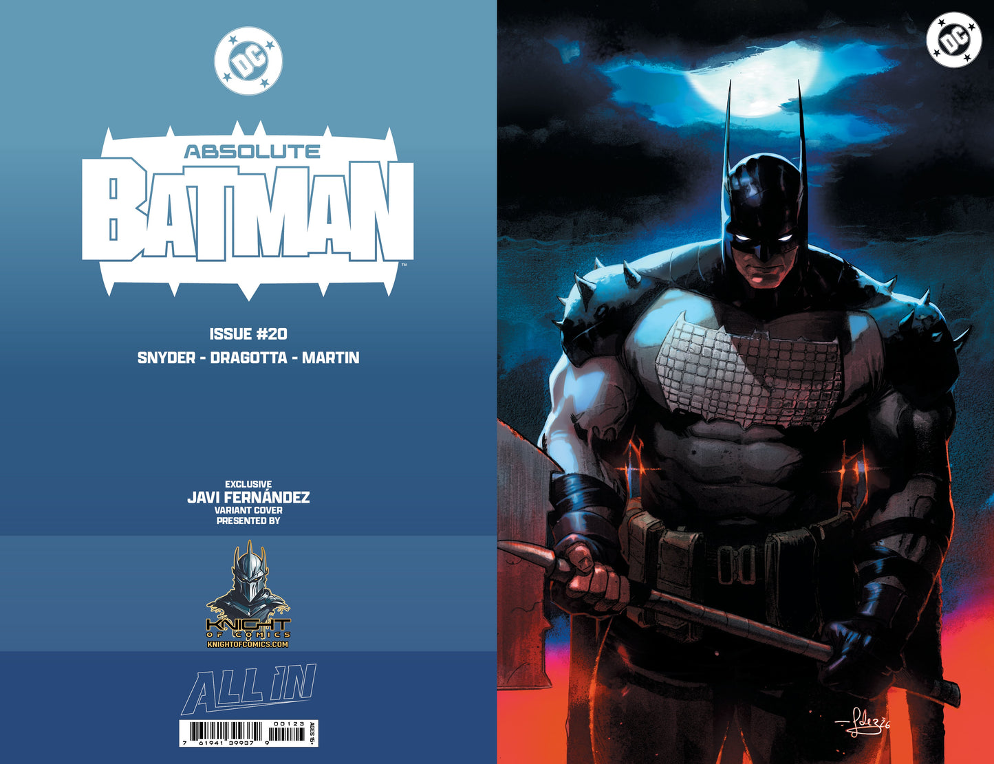 ABSOLUTE BATMAN #20 JAVIER FERNANDEZ SPOT FOIL VARIANT EXCLUSIVE LTD 1000