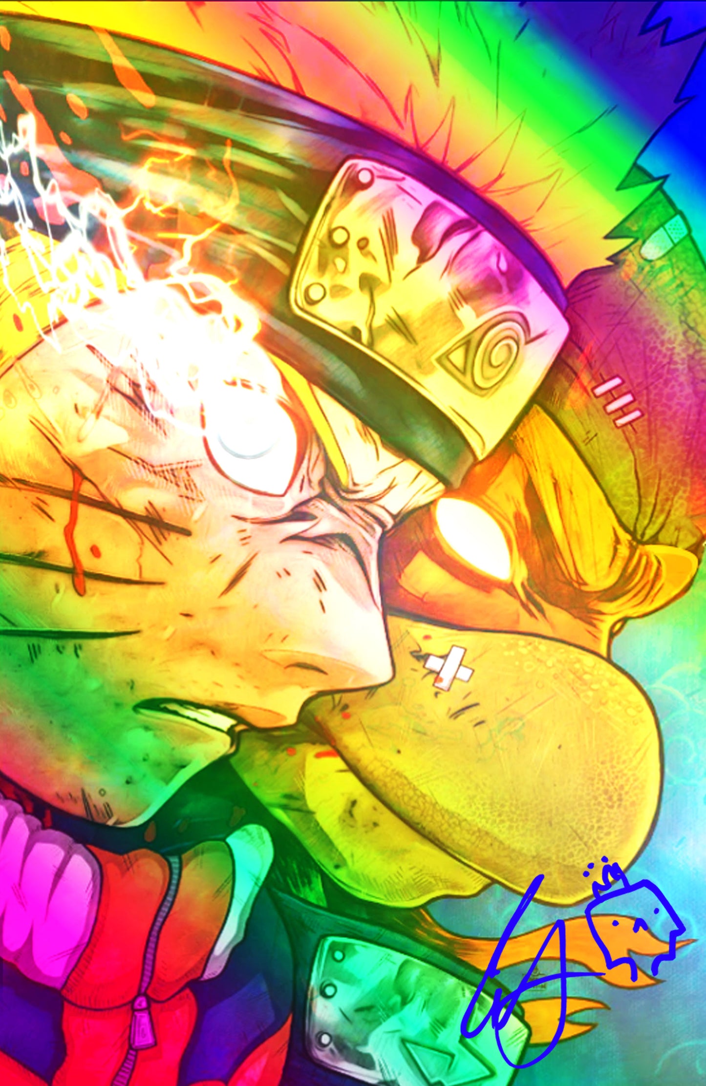 TEENAGE MUTANT NINJA TURTLES X NARUTO #1 Virgin Foil Exclusive
