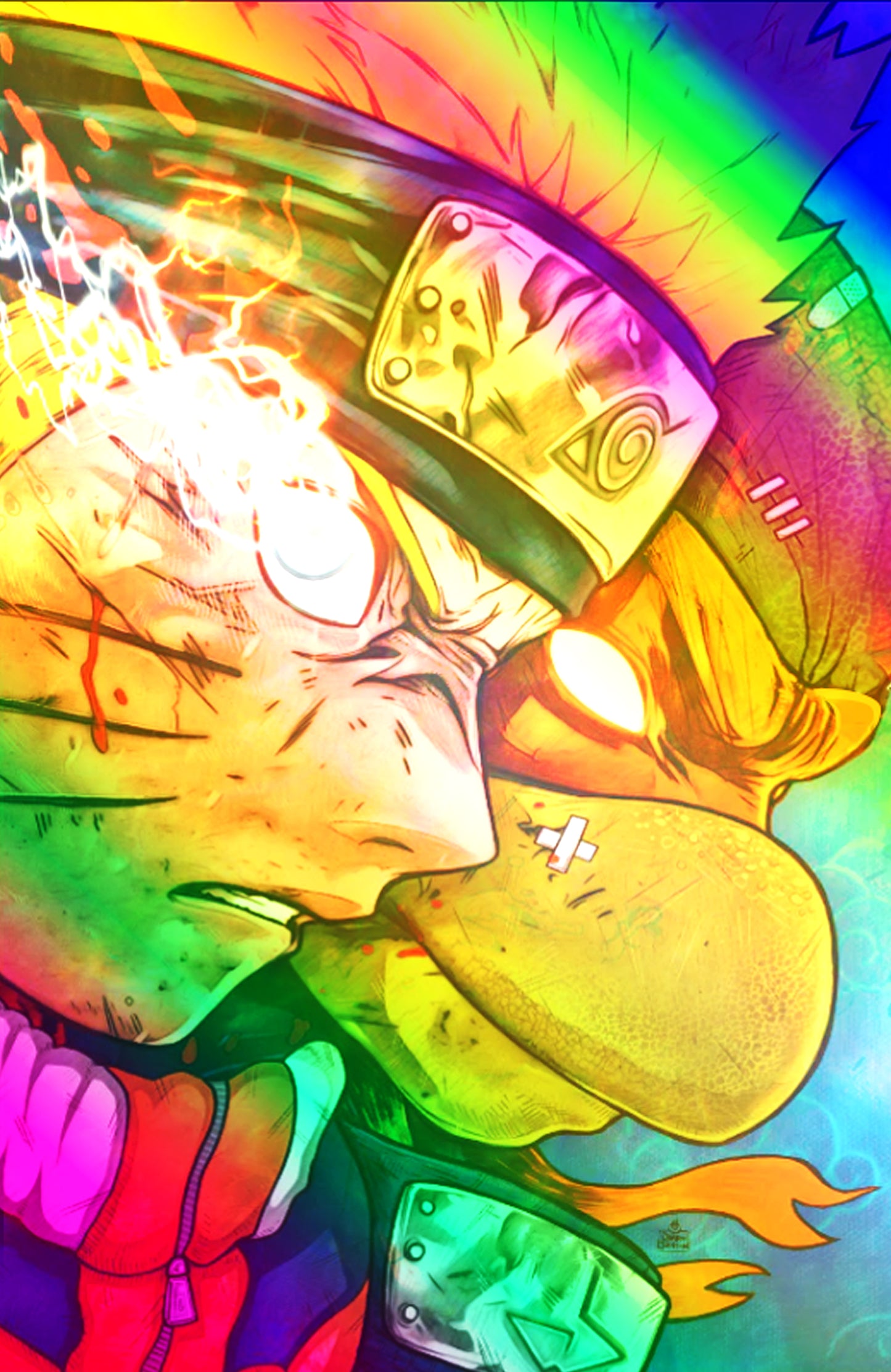 TEENAGE MUTANT NINJA TURTLES X NARUTO #1 Virgin Foil Exclusive