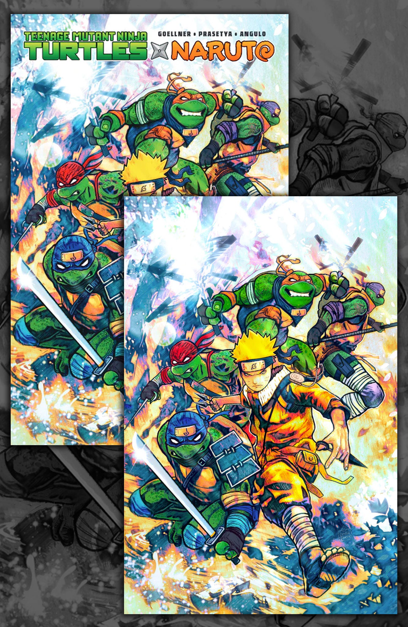 TEENAGE MUTANT NINJA TURTLES X NARUTO #1 Team Trade & Virgin Exclusive Set LMTD to 500