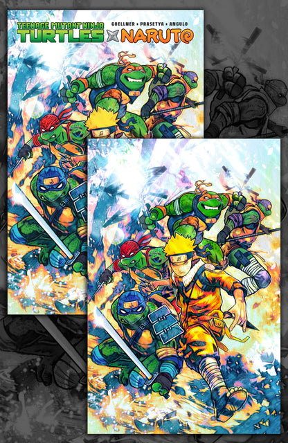 TEENAGE MUTANT NINJA TURTLES X NARUTO #1 Team Trade & Virgin Exclusive Set LMTD to 500