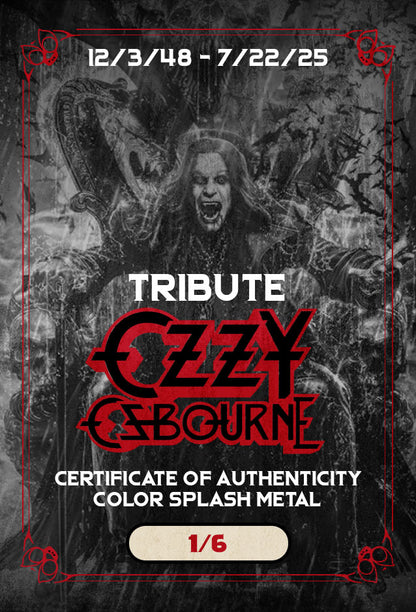 TRIBUTE: OZZY OSBOURNE BLOODBATH IN PARADISE METAL LTD 6 W/COA - PREORDER 8/13/25