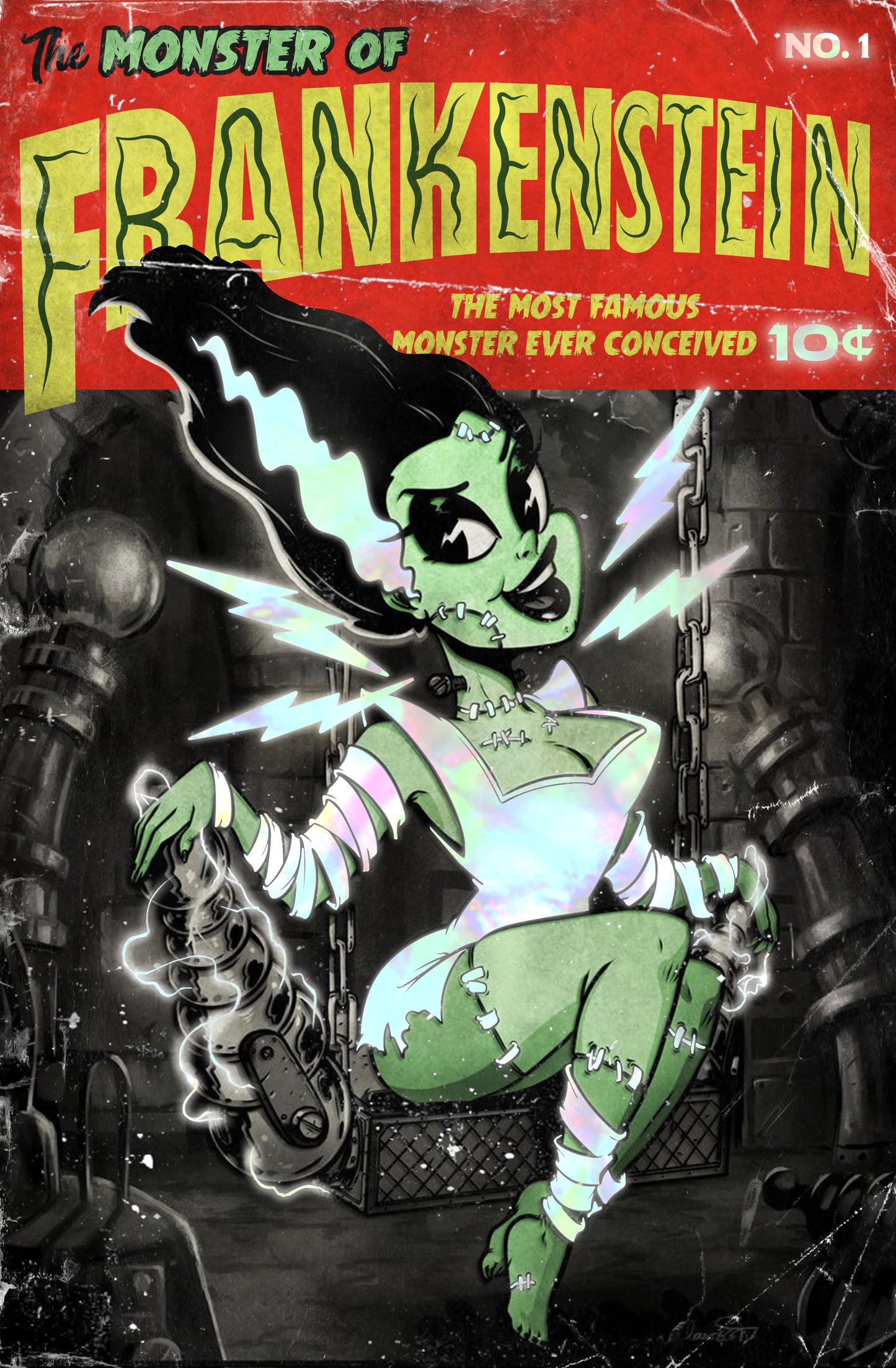 FRANKENSTEIN #1 1945 Edition NYCC Spot Foil Trade Exclusive LMTD to 25