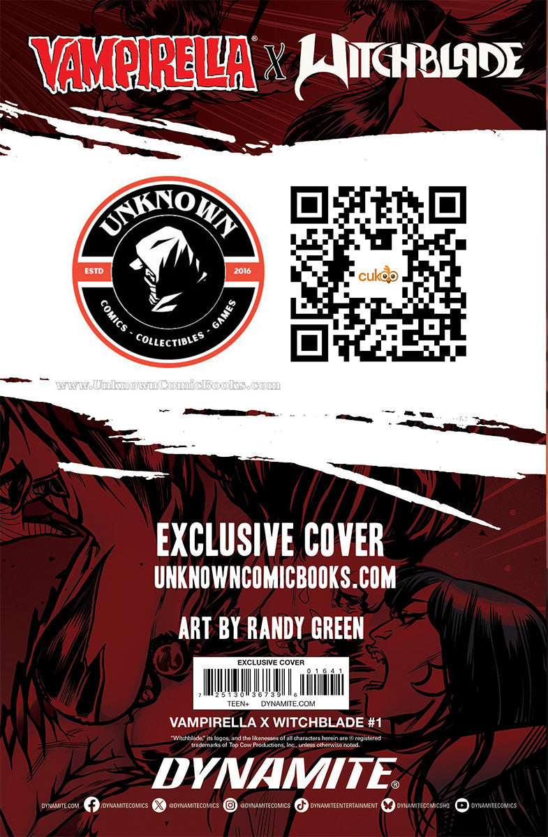 VAMPIRELLA X WITCHBLADE SPECIAL #1 RANDY GREEN NYCC EXCLUSIVE VIRGIN VAR