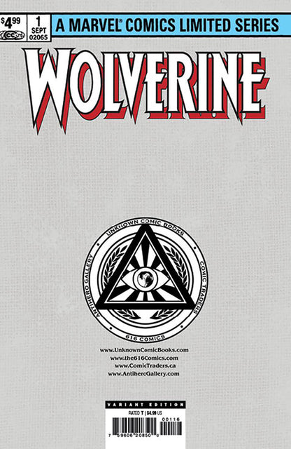 [Signed by Kaare Andrews] WOLVERINE BY CLAREMONT & MILLER #1 FACSIMILE EDITION [NEW PRINTING] UNKNOWN COMICS KAARE ANDREWS EXCLUSIVE VIRGIN VAR [IN STOCK]